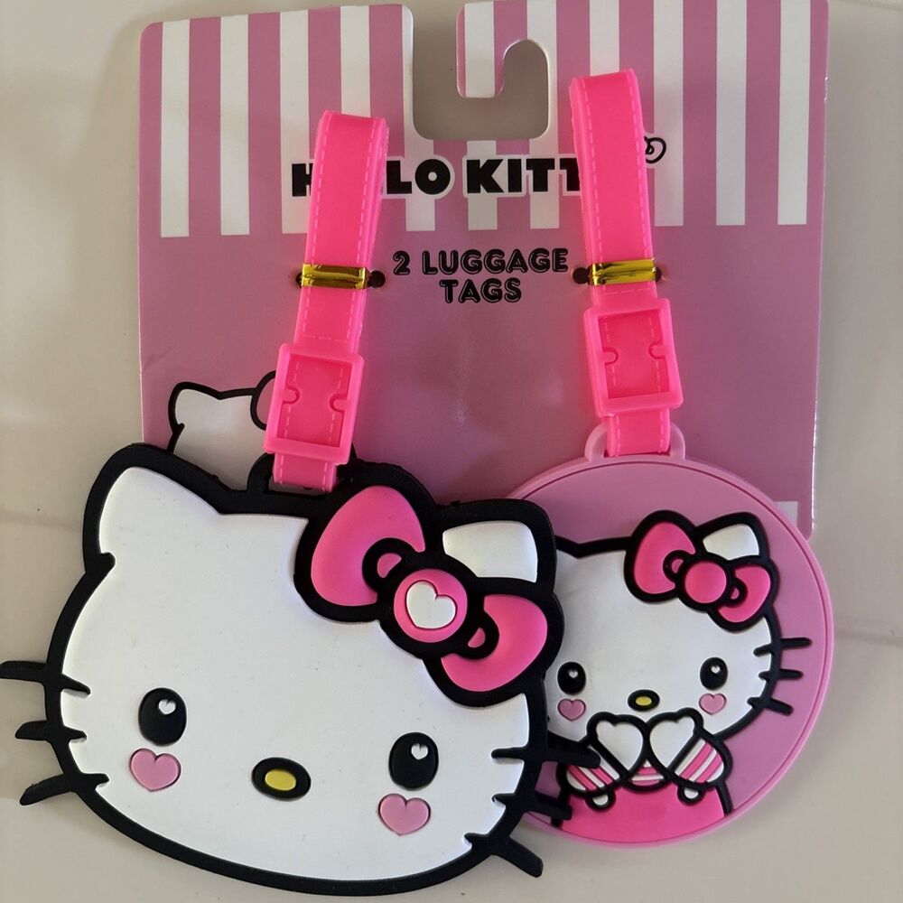 Sanrio Hello Kitty Set Of 2 Bag Tags Luggage Travel